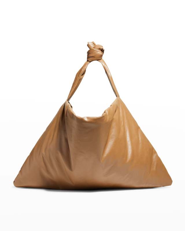 Small Knot Oil Coated Shoulder Bag
